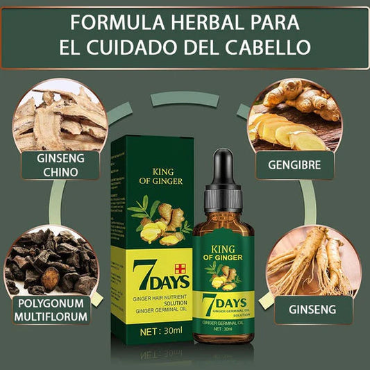 Serum de gengibre. Para el Crecimiento de tu cabello